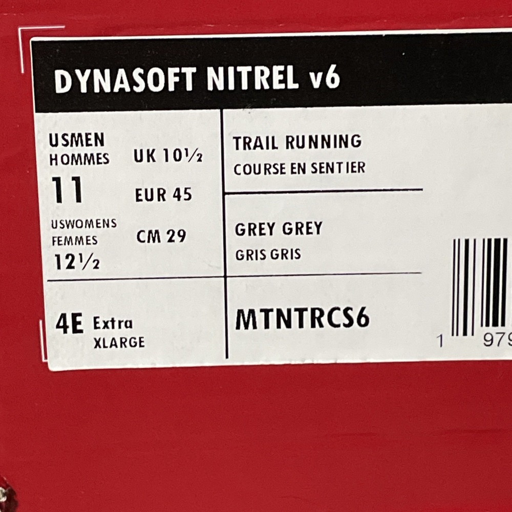 New Balance Dynasoft Nitrel v6 Trail Running Shoes Mens 11 4E WIDE Grey/Orange - Picture 7 of 7